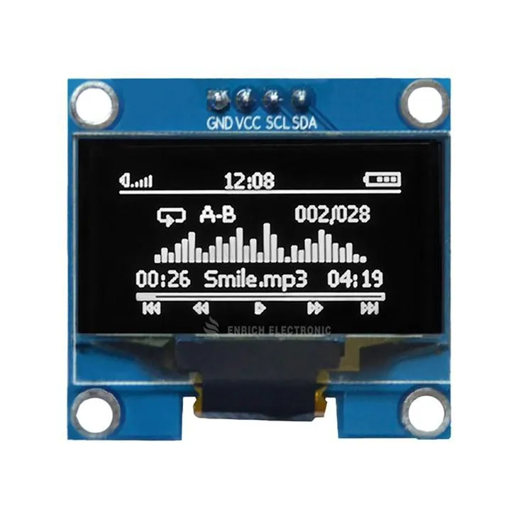 OLED Display I2C 4 Pin 0.96″ – Blue Characters